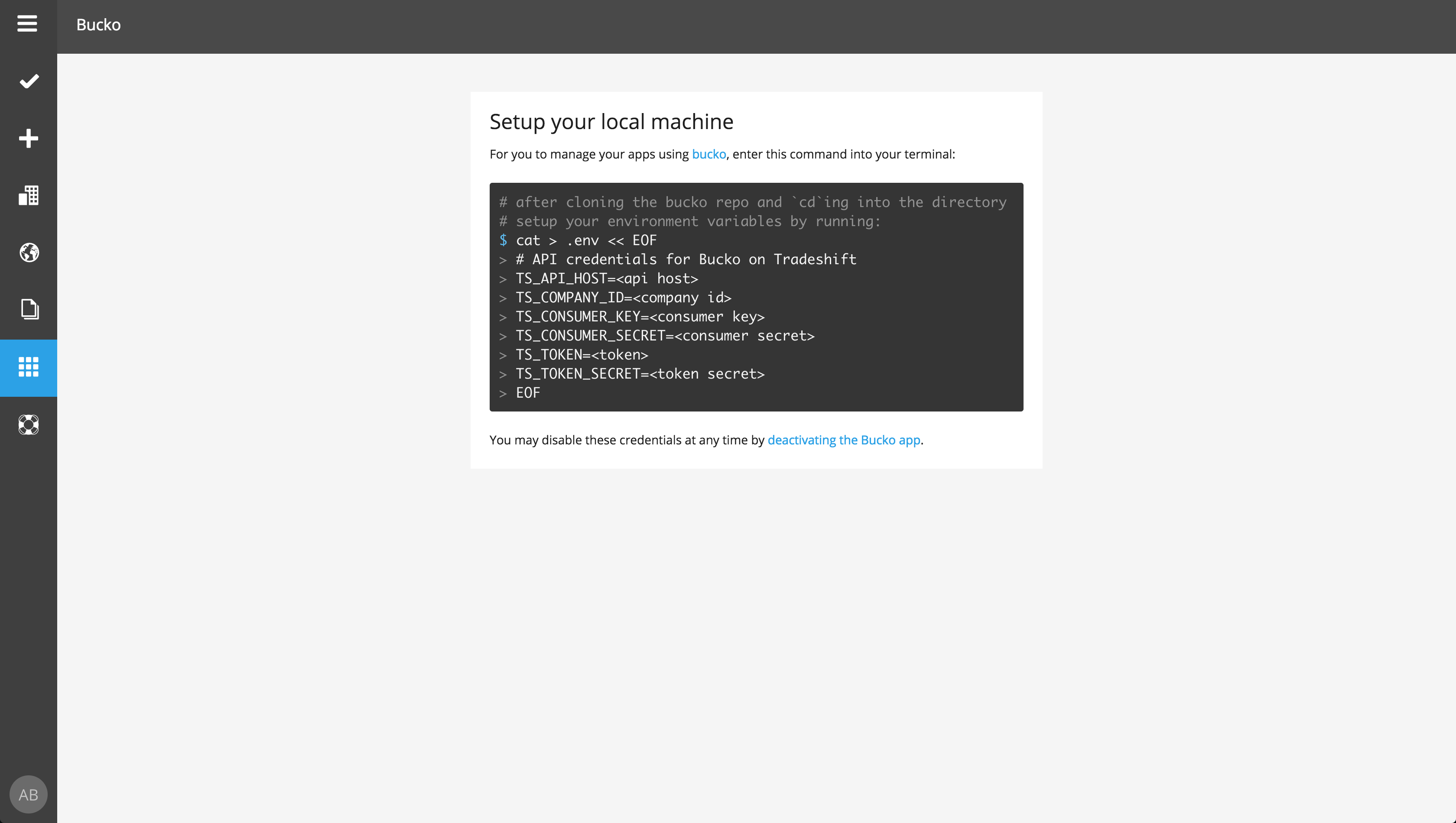 Tradeshift Developer Center